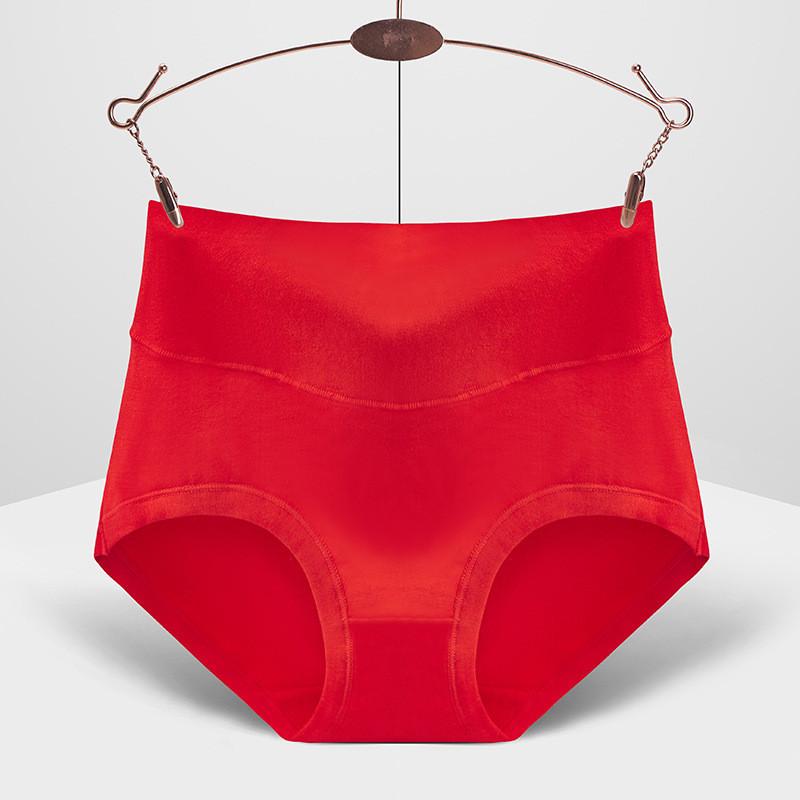 Bequeme Übergrößen Damen High Waist Kontrollunterwäsche Weiche Baumwolle Atmungsaktives Gewebe