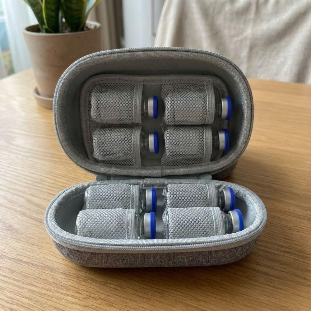 EVA Insulin Storage Bag Grey Vial Holder Durable Diabetic Bag Home storage
