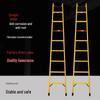 Insulated Telescopic Ladder with Iron Feet & Aluminum Alloy Crossbar - Electrician's Fiberglass Lifting Ladder