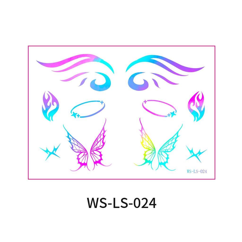 European & American Cross-border Music Festival Laser Eyeliner Stickers - Waterproof & Long-lasting Disposable Tattoos