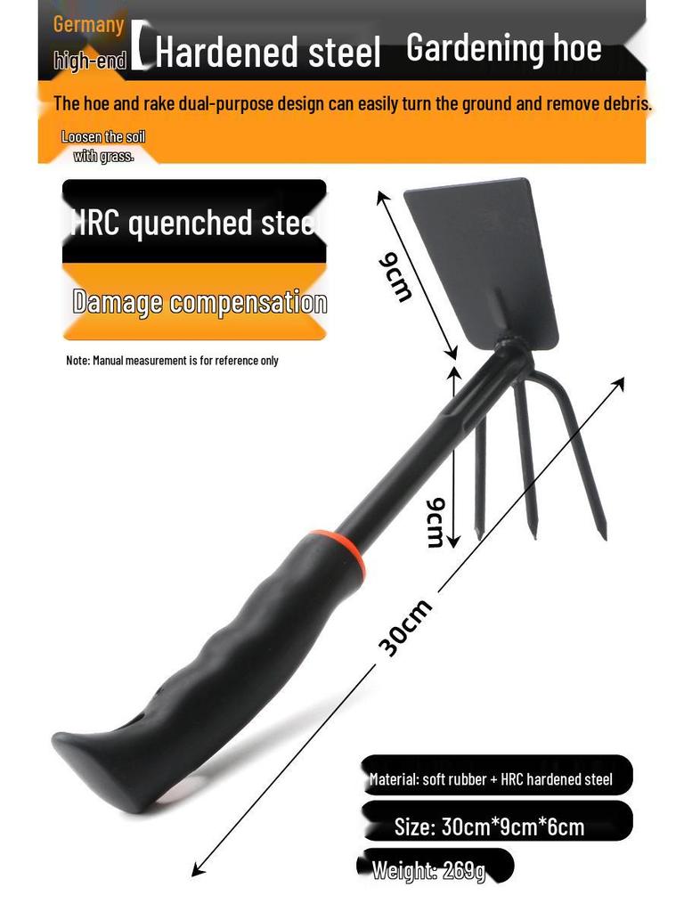 CPAI Gardening Tool Set: Small Shovel, Rake, Hoe, and Spade for Planting Flowers and Vegetables.