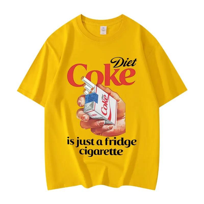 Just A Fridge Cigarette Coke Fuuny Meme T-shirt High Quality Fashion Oversized T Shirts Men Women Casual Short Sleeve T-shirts