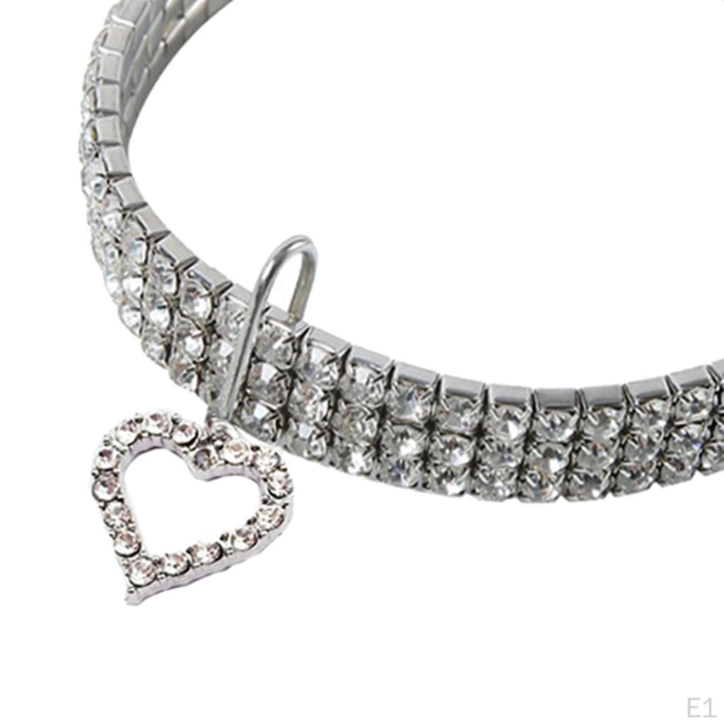 Chain Necklace Dogs Collar Rhinestone S/M/L