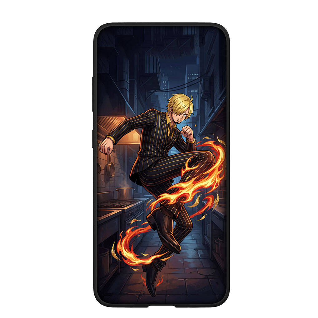 Etui na telefon do iPhone 17 15 16 Plus Redmi Note 14 12 11 13 Pro Max Huawei P30 P20 Lite OPPO A60 A40 A80 A38 A54 Tapeta Luffy One Pieces Sanji Pokrowiec