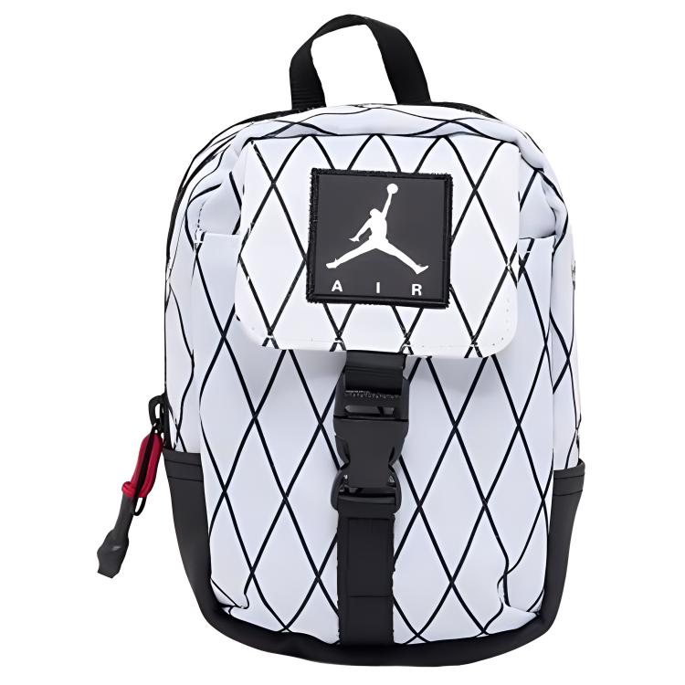 

Jordan Air Color Block Plaid Logo Zipper Polyester Chest Bag Waist Bag Handheld Shoulder Crossbody Bag Small Unisex bags White Black 9A0438-001 Small