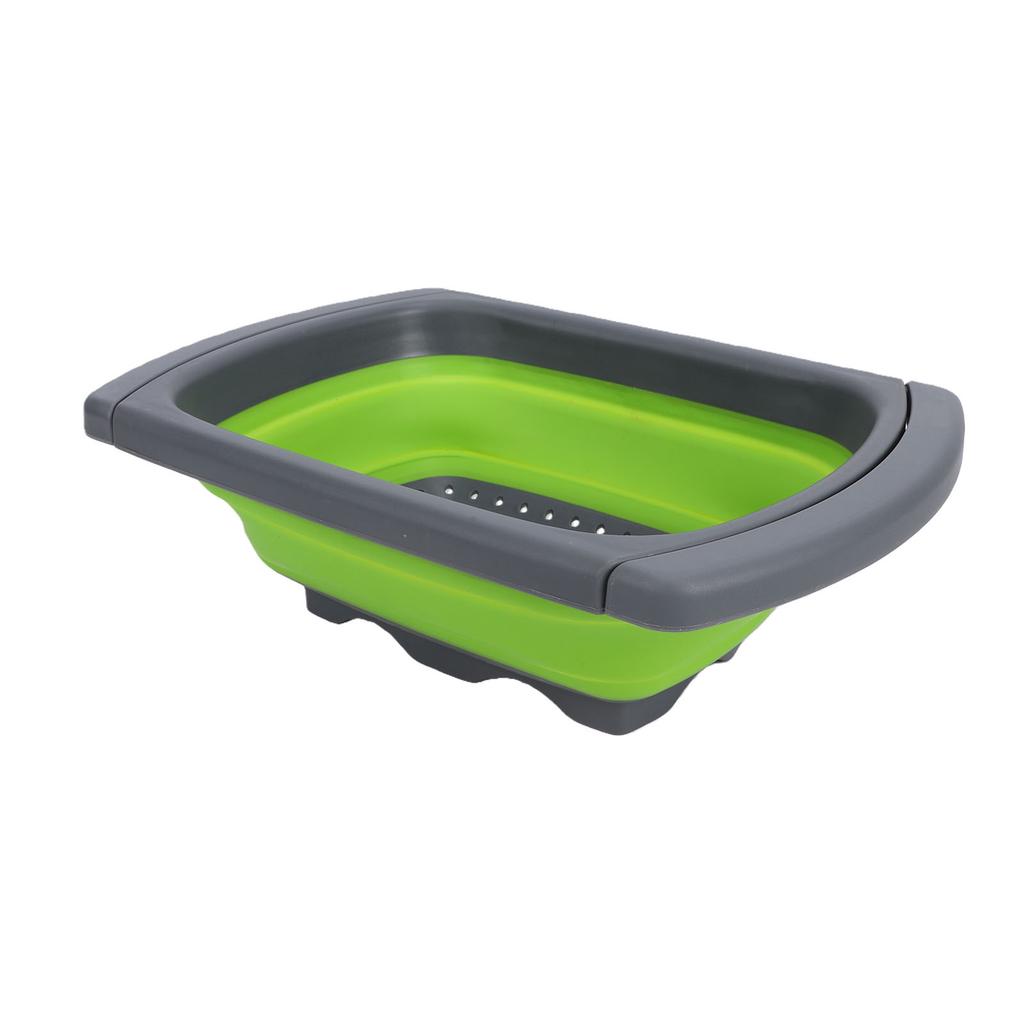 Foldable Colander Strainer Over The Sink Vegetable Fruit Strainer Basket with Extendable Handles for Kitchen