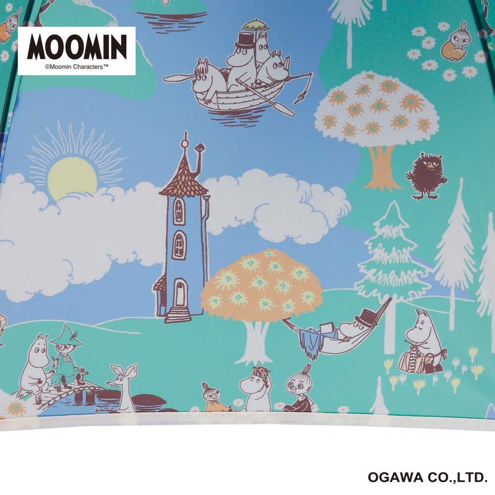 Ogawa Long Vinyl 8 72073 [2025] Umbrella, Moomin/Picnic Design, 60cm, Ribs, Jump-Style,