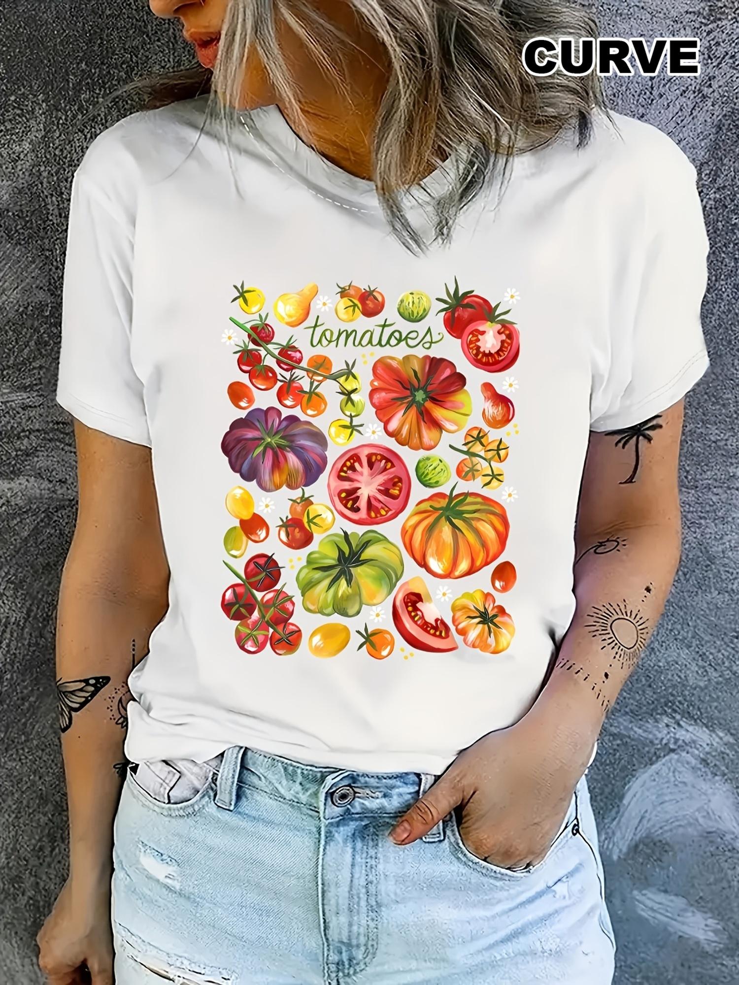 Vintage Tomato Print T-shirt S