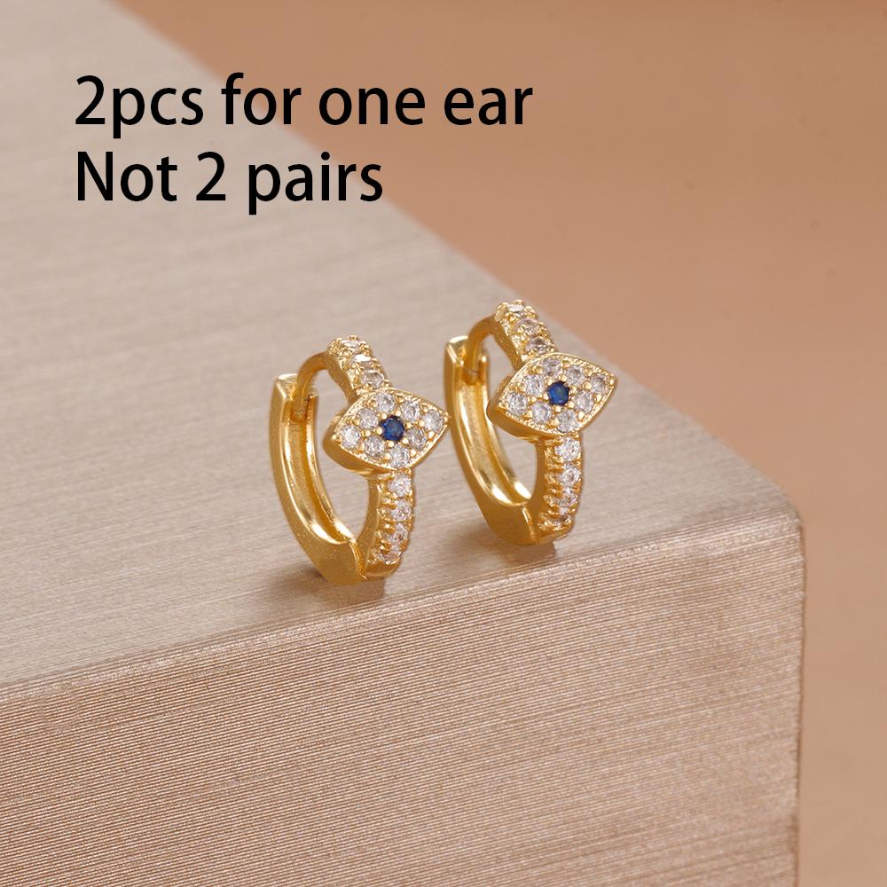 Exquisite Multicolor Crystal Flower Hoop Earrings for Women Girl Stainless Steel Fashion Korean Wedding Romantic Jewelry Gifts