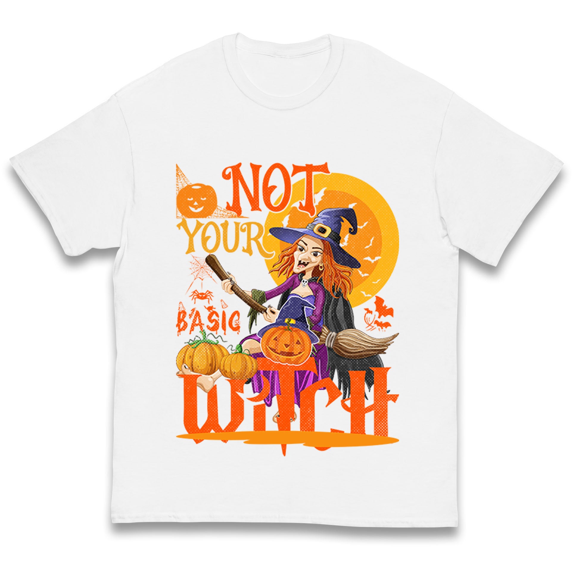 Not Your Basic Witch Halloween Party Kids T Shirt 100