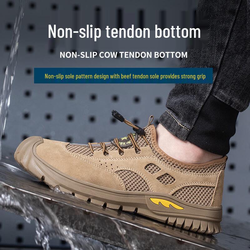 Men s Steel Toe Breathable Work Safety Shoes