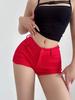 Branco Verão Coreano Moda Sexy Hot Pants Picante Menina Shorts Roupas Femininas Cor Sólida Cintura Baixa Envolver Quadris Slim Shorts Justos