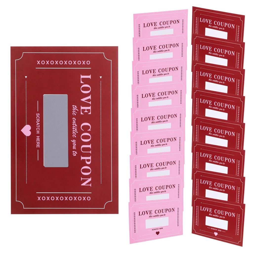 Scratch Off Love Coupons For Couples 20 Pack Valentine S Day Gift Cards Romantic DIY Coupon Book With Scratchable Coating