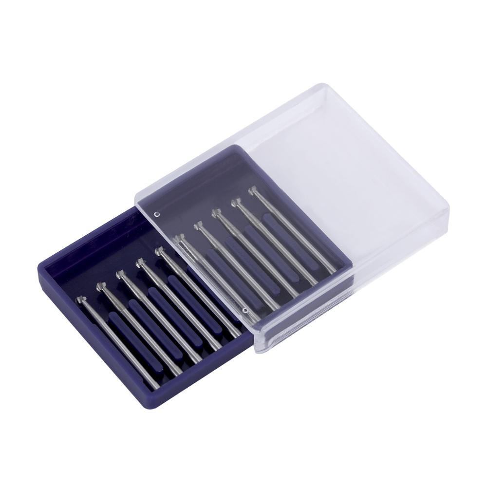 10Pcs/Box Dental Tungsten Carbide Bur Drill Fg 1/2/3/4/5 Round 1.6Mm For High Speed Handpiece Dentistry Burs