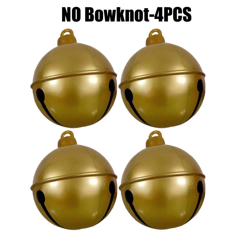 45/60CM PVC Inflatable Christmas Bell Balloon Large Holiday Decoration for Outdoor Garden Christmas Party Decor