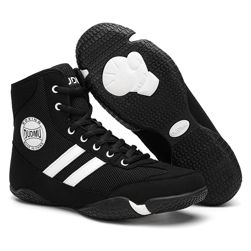 

Новые боксерки мужские и женские санда свободный бой борцовки приседания становая тяга для зала фитнес обувь для комплексных тренировок 46