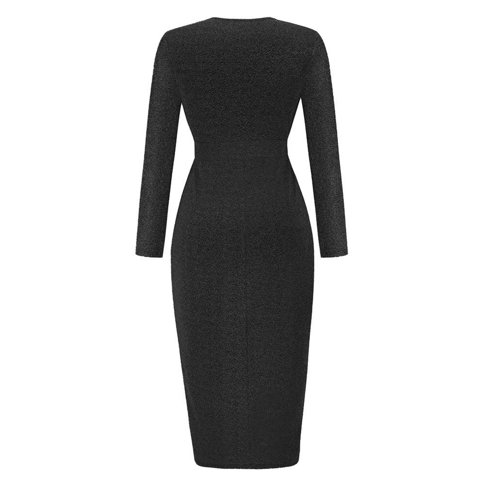 Women's Dress 2025: High-End Pleated Design with New Hot Stamping Feature