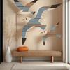 3Pcs/Set Wooden Seagull Wall Decoration Farmhouse Rustic Flying Gull Wall