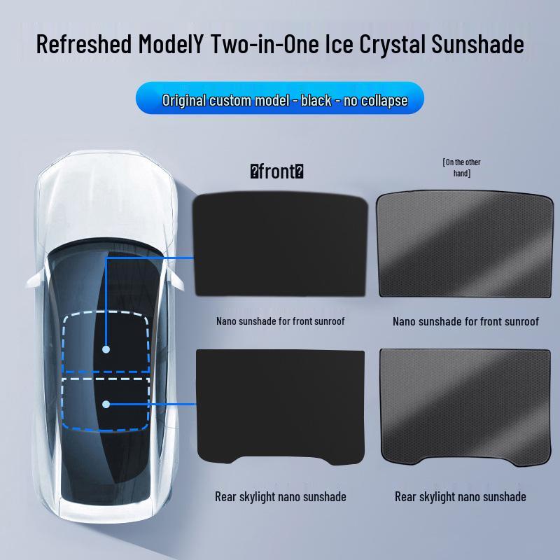 Tesla Model 3/Y/YL Sunroof Sunshade & Heat Insulation Visor