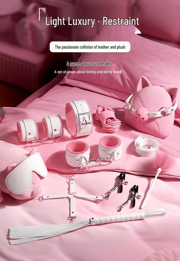 SM Erotic Restraint Set: Gag, Nipple Clamps & Binding Toys