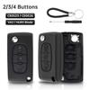 2/3/4 Buttons Car Key Shell Filp Case Fit for Peugeot 207 307 308 407 607 807 Citroen C2 C3 C4 C5 C6 with Key Chain ScrewdriverGood Product