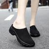 Women's Backless Walking Sneakers Summer Slip-on Mule Shoes Closed Toe Slippers Height Increase Comfort Casual Traveltime Mule