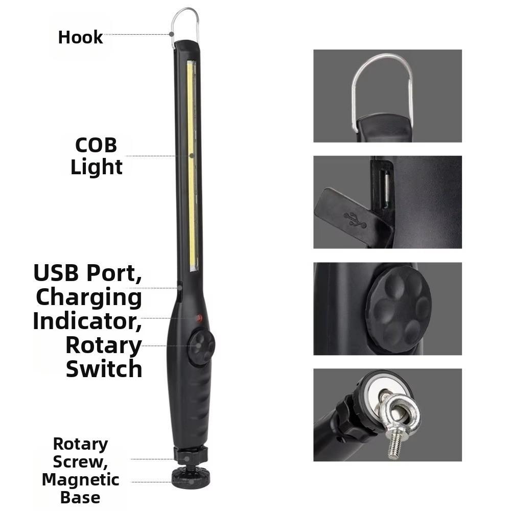 With Magnet Flashlight 360°Rotation Base Emergency Lamp Portable LED Work Light  Inspection Wor