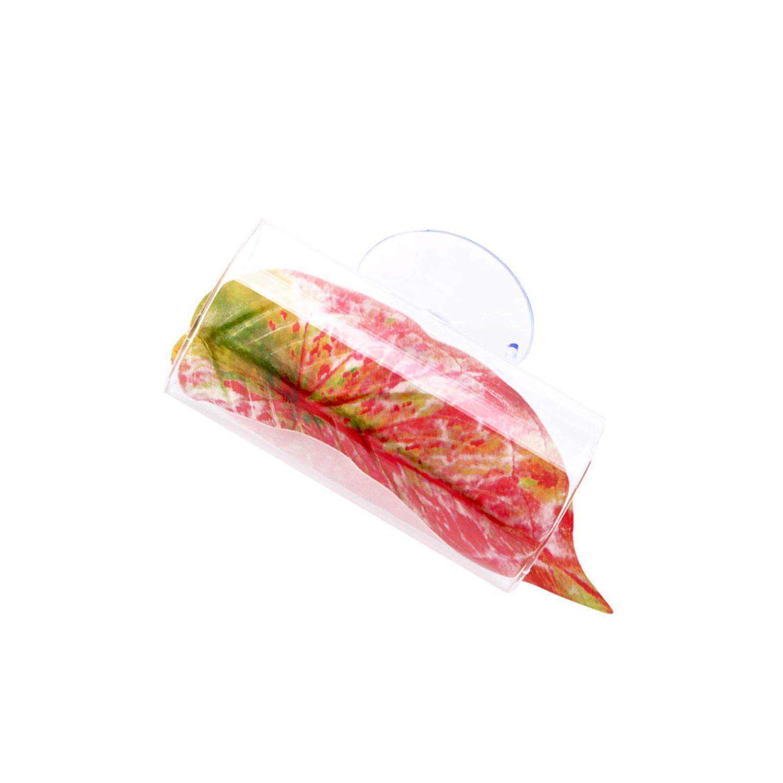 

Силиконовый лист с присоской-туннелем для аквариумов, листья для отдыха, красочные растительные украшения для аквариумов, украшения T1