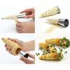 20 Pack Cone Shape Roller Molds 12cm Mini Ice Cream Cone Mold Non-Stick Stainless Steel Pastry Tool