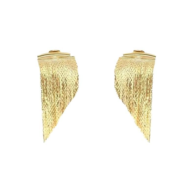French Style Retro Tassel Earrings with Niche Design, High-end Feel, Light Luxury Temperament, Earrings and Accessories for Women