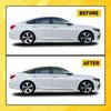 Black Chrome Delete Blackout Window Trim Fit For 2018- Honda Accord Sedan