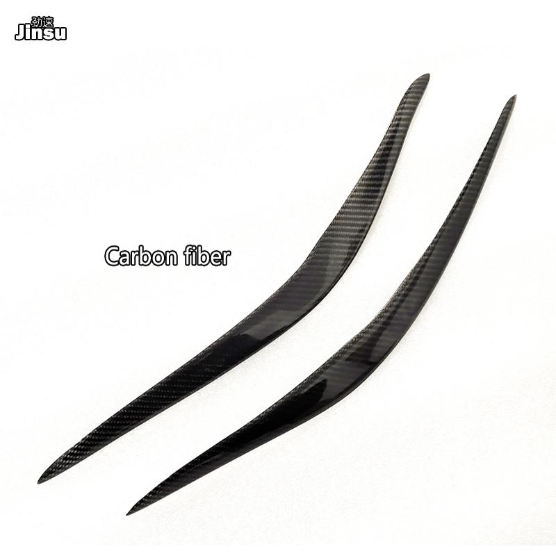 Carbon Fiber Glass Headlight Eyebrows Eyelid Sticker for BMW 2 series coupe 2014 - F22 F23 218i 220i 228i M235i F87 M2 2Pcs