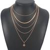 Multilayer Trend Elegant Jewelry Long Snake Chain Crystal Star Pendant Necklace Unquie Women Necklace N0308