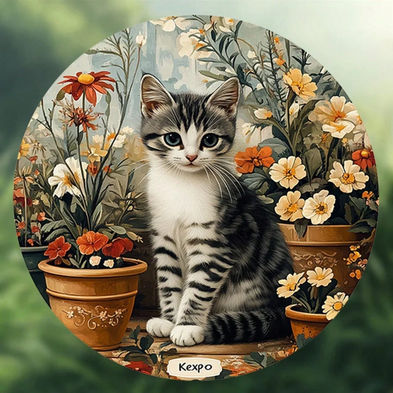 

Iron Wall Art Vintage Round Sign Home Decor Gift Rustic Metal Painting Mural 20x20 різнокольоровий