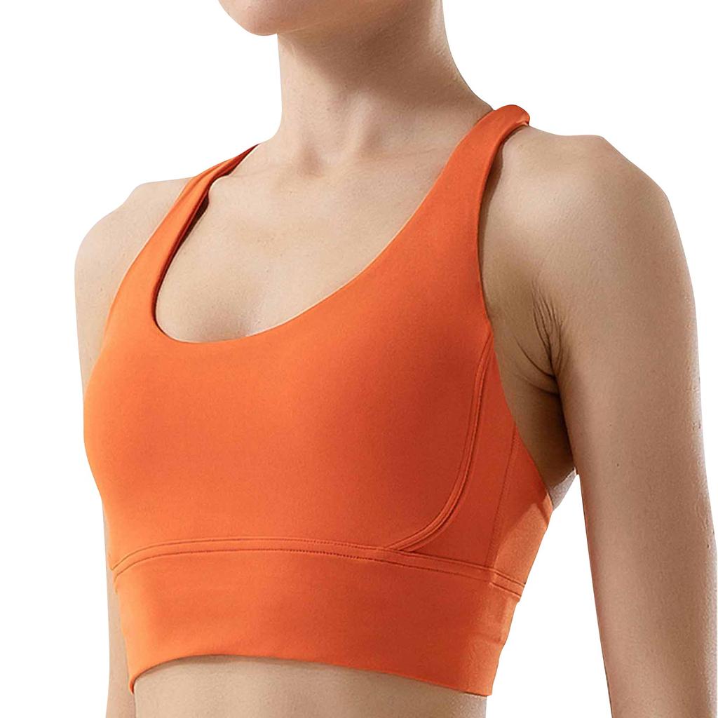Double-sided Brushed Cross Back Sports Shockproof Gathered Yoga Fitness Vest