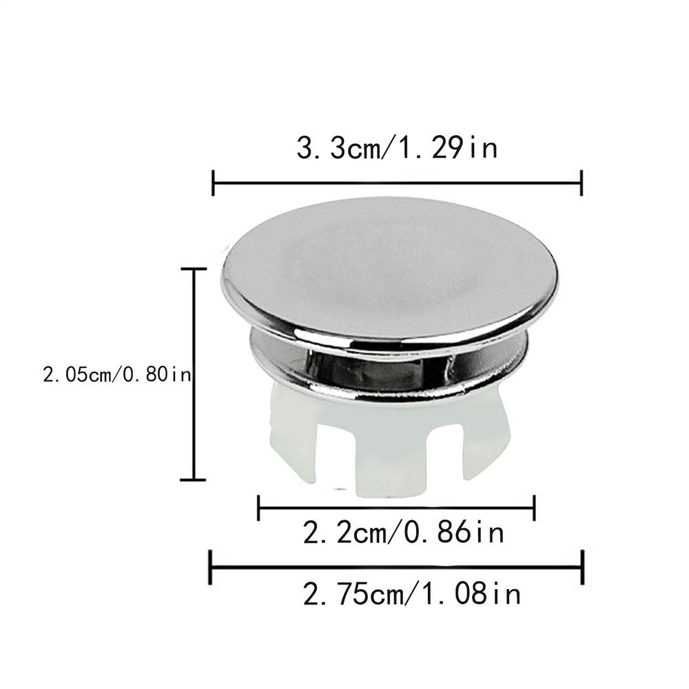 22-24mm Plastic Sink Hole Overflow Cover for Kitchen Bathroom Basin Trim Bath Drain Cap Sink Wash Basin Round Overflow Ring Plug