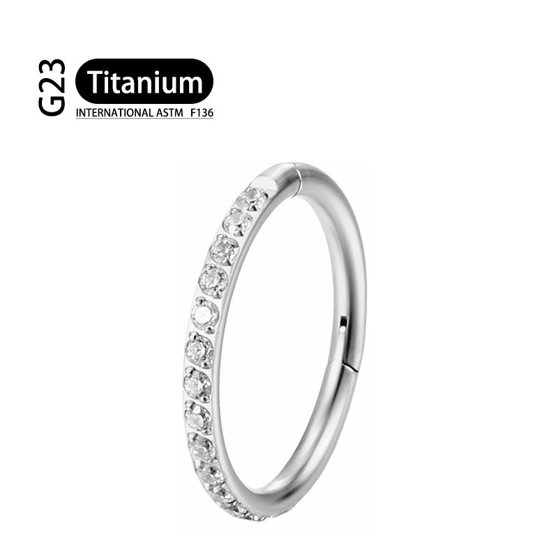 

G23 Titanium Earrings Hoop Round Tragus Cartilage Helix Daith Lip Hinged Clicker Segment Ear Nose Ring Body Piercing Jewelry 1.2x6mm серебряный