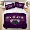 New Orleans Basketball Spirit Three-piece set(1 * duvet cover + 2 * pillowcase, without core)Soft and comfortable Christmas birthday gift