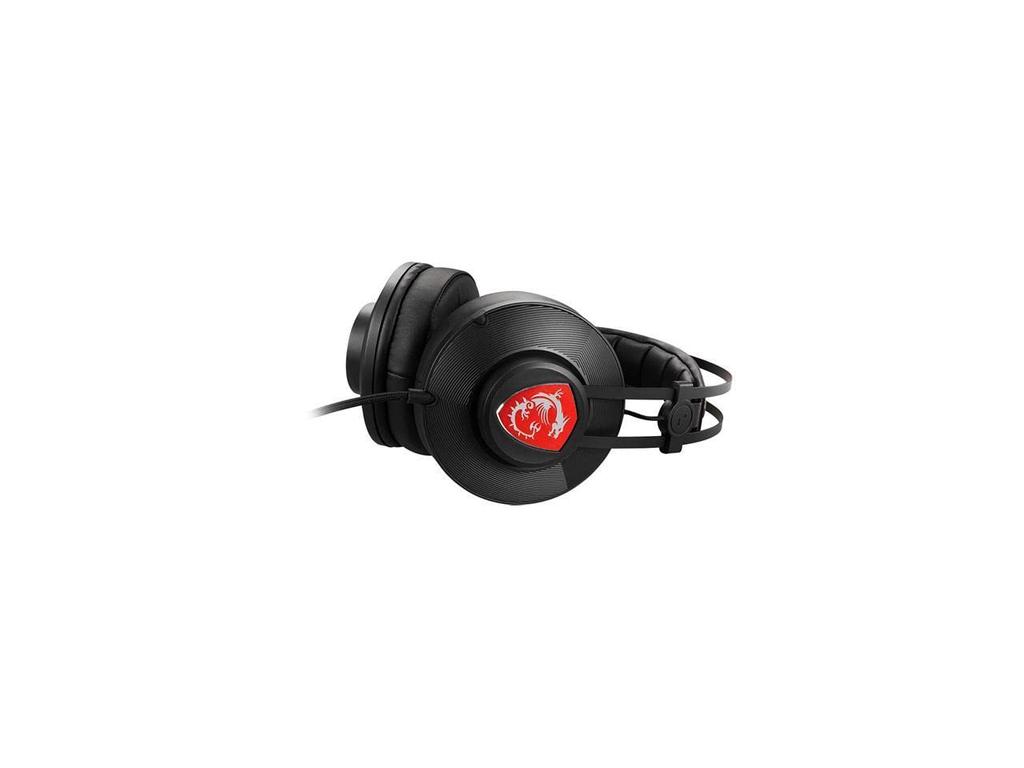 MSI H991 Wired Gaming Headset with Noise Ergonomic Adjustable Headband for Xbox Devices Built-in Microphone, Cancelling, In-line Controls, Design, PC,