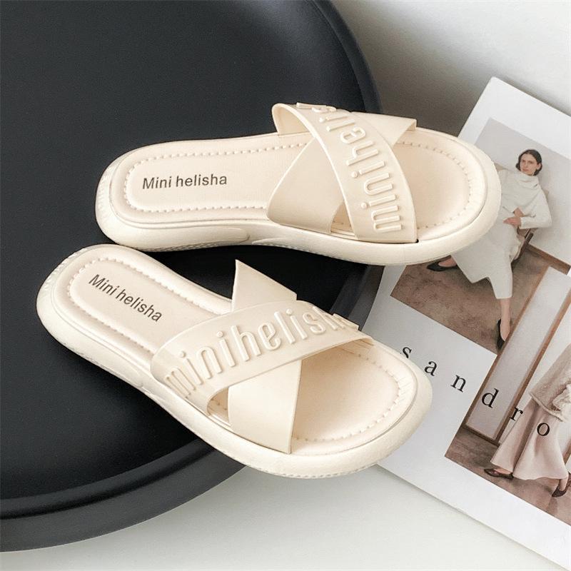 Yuzhihao Women s Summer Casual Single-Strap Cross Sandals with Thick Sole 39