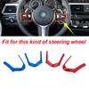 Rot oder Blau für BMW F20 F22 F21 F30 F32 F33 F36 F06 F12 F13 X5 F15 X6 F16 M-Sport ABS ChromLenkrad-Dekorationsrahmen