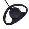 D-shaped Headphone Receiver/Listen Only 3.5mm Headset Earpiece Fitting Right/Left Ear Suitable for Walkie-Talkie ABS