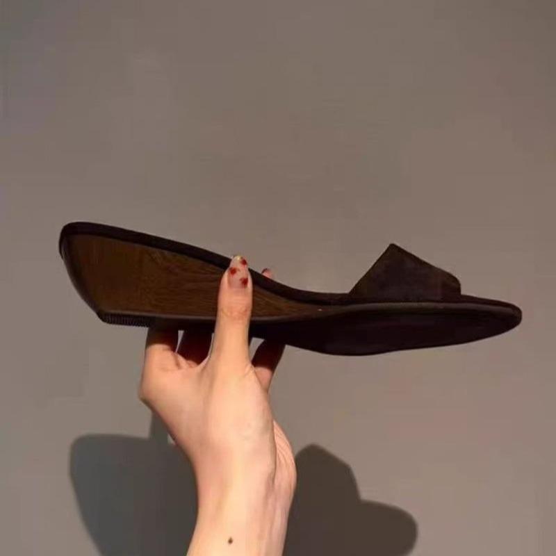 New Style Designer Summer Women's Open Toe Slippers Elegant Wedges Heels Slides Ladies Evening Party Shoes Zapatos Mujer