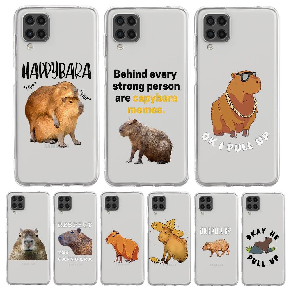 Cute Cartoon Capybara Phone Case For Samsung Galaxy A13 A33 A73 A53 A23 A51 A71 A21S A12 A11 A31 A41 A03S A22 A52 A32 5G Cover