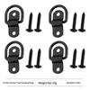 Heavy Gauge Metal D Ring Tie Mounts 1 Set with Screws for Trailer Cargo Securing RV Awning Accessory Fastening Use