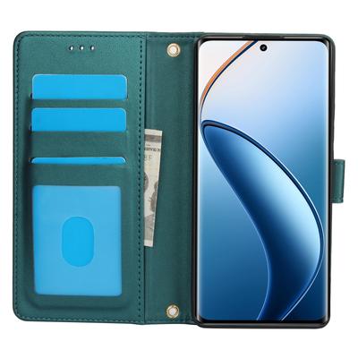 SY-003 For Realme C65 5G/12 5G/12x 5G Case PU Leather Stand View Phone Wallet Cover with Hand Strap