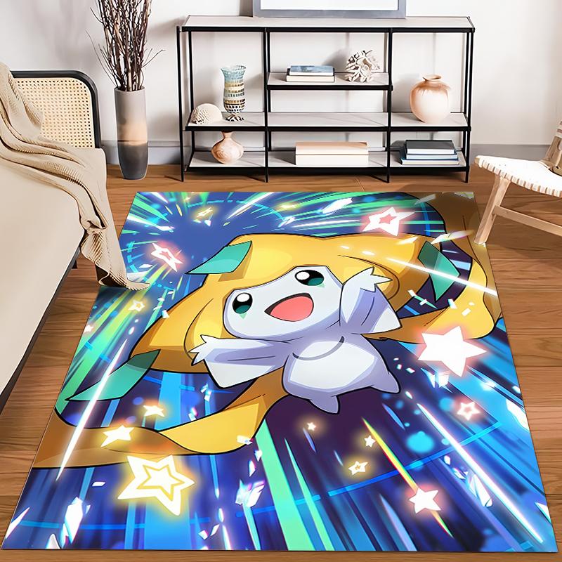 Various Sizes Pokemon Jirachi Cartoon Carpet Home Large Size Decor Rug Bedroom LivingRoom Sofa Balcony Multi Scene Available Mat