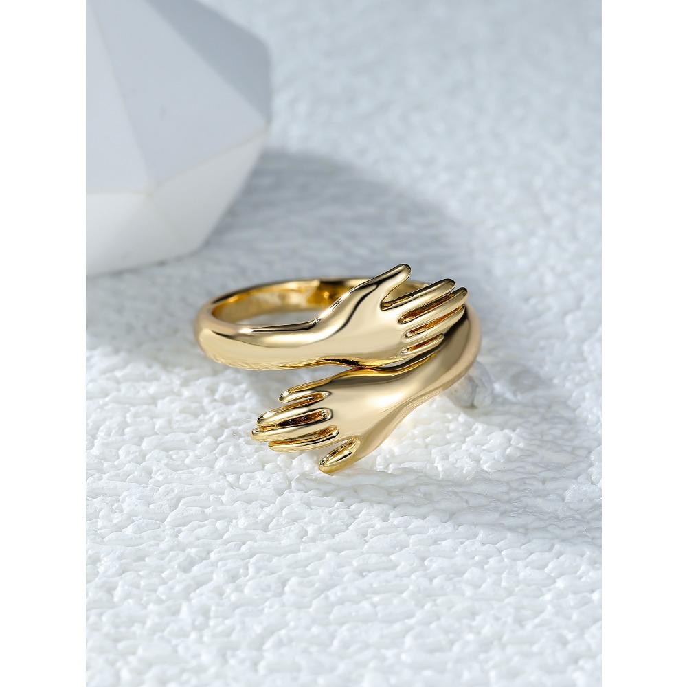 Prsten pro pár Love Hands Embrace, Jednoduchý otevírací prsten Embrace