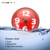 Uxcell 7.5cm Waterproof Mini Shower Clock Small Table Kitchen Living Bathroom Room Wall Clock Toilet Round Sucker Decor Art