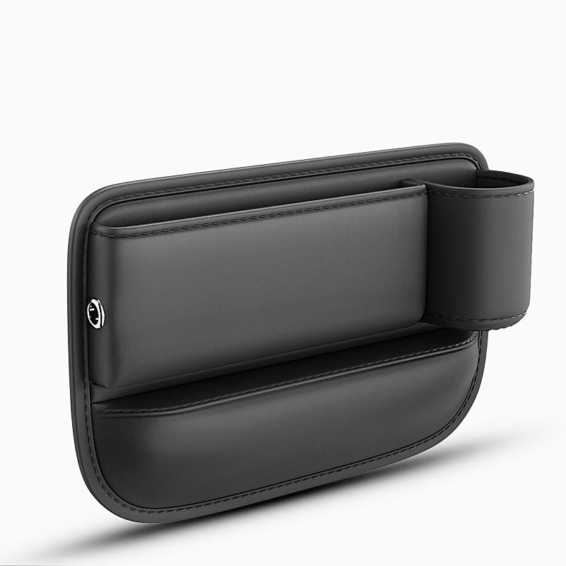 Suport pentru pahar cu apă pentru spațiul dintre scaune auto, piele, universal, cutie de depozitare laterală pentru spațiul dintre scaune, organizator umplutură spațiu scaun auto față șofer, în